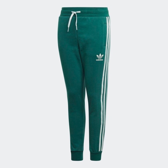 adidas track pants green stripes
